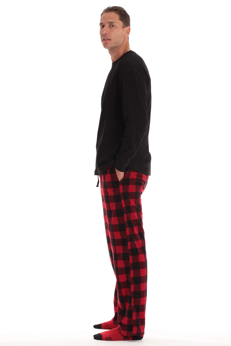 #followme Mens Microfleece Pajama Pants Set with Socks 44938-1A-L - Image 2